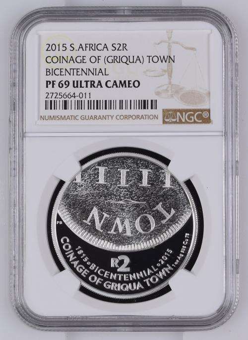 2015 SILVER R2 - COINAGE OF "GRIQUA" TOWN - PF69