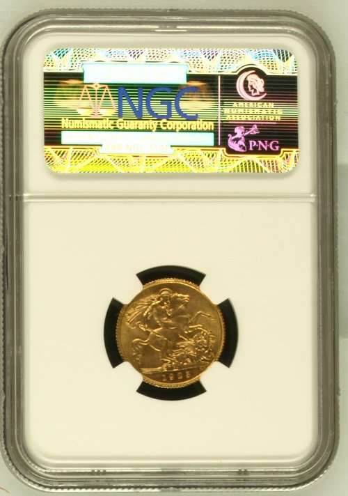 1925 S. Africa Gold Half Sovereign - NGC GRADED MS64