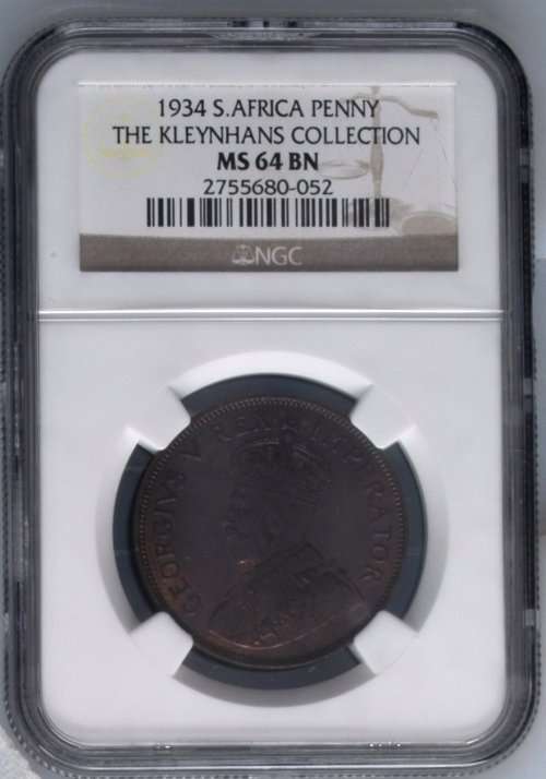 1934 UNION PENNY - NGC MS64BN