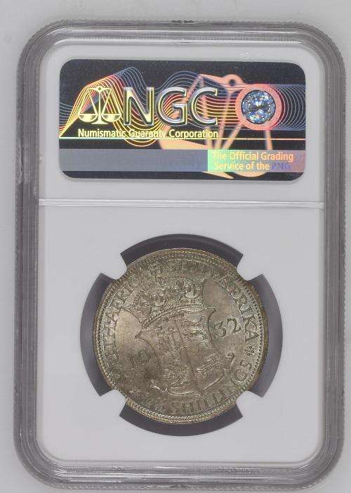 1932 SOUTH AFRICA HALFCROWN - NGC MS63