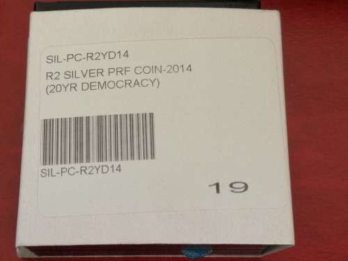 2014 Silver R2 - 20 Years of Democracy - NGC Graded Proof 69