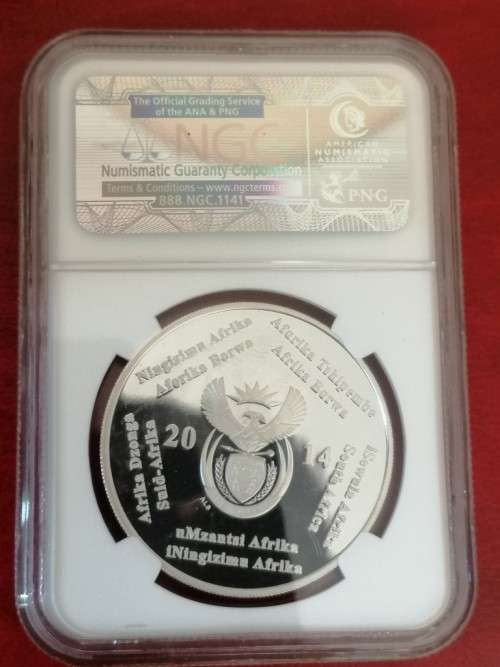 2014 Silver R2 - 20 Years of Democracy - NGC Graded Proof 69