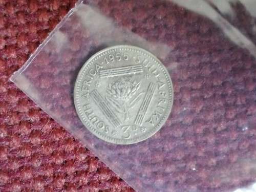 1955 Threepence (F to FV)