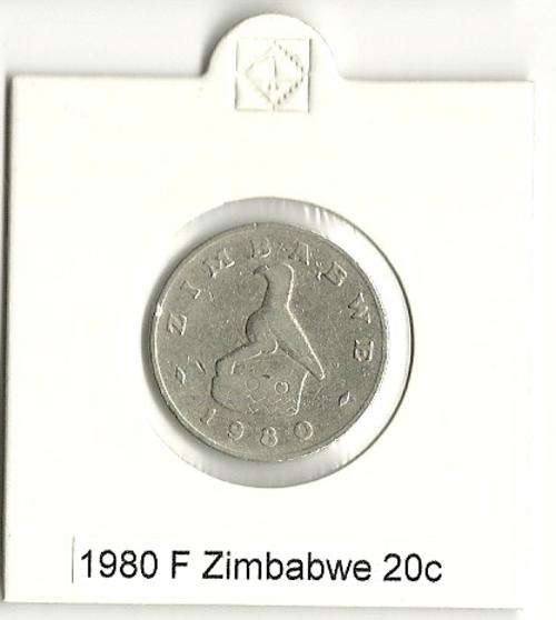 1980 F Zimbabwe 20c