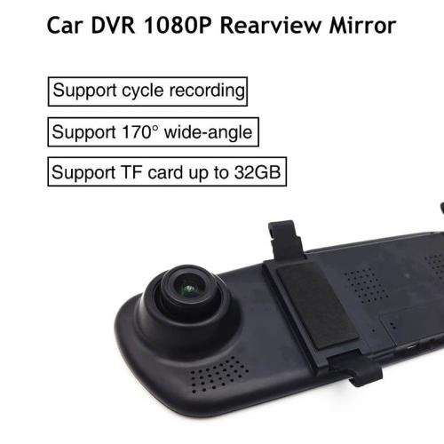 Dashcam Dual Lens Car Camera Full HD 1080P Video Recorder Rearview Mirror With Rear view DVR