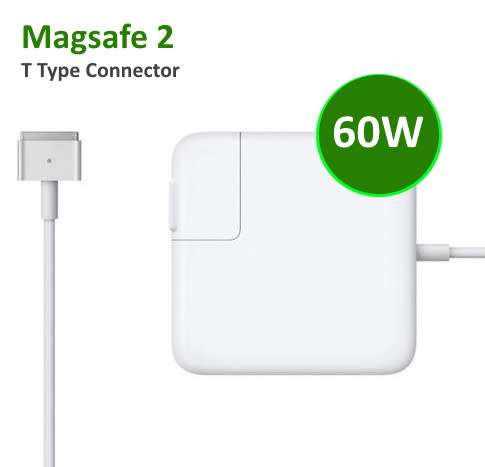 Apple Macbook Pro / Air 60W - Magsafe 2 | T Shape | Replacement Charger / AC Adapter