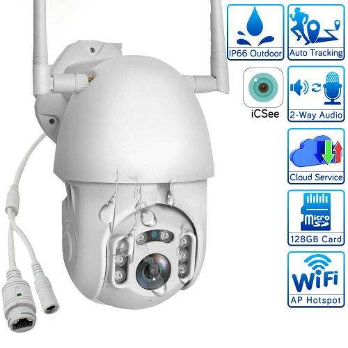 Outdoor /Indoor Dome IP Camera Smart Wireless Home Security PTZ , Auto Human Tracking, CCTV , Audio