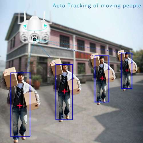 Outdoor /Indoor Dome IP Camera Smart Wireless Home Security PTZ , Auto Human Tracking, CCTV , Audio