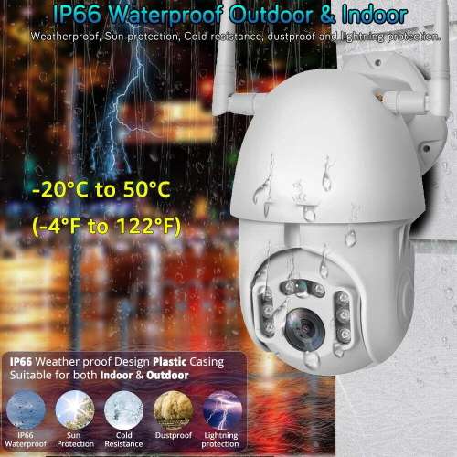 Outdoor /Indoor Dome IP Camera Smart Wireless Home Security PTZ , Auto Human Tracking, CCTV , Audio