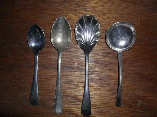 4 antique teaspoons