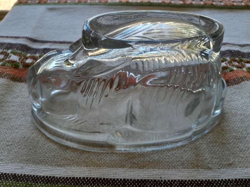 Vintage Glass Rabbit Jelly Mould