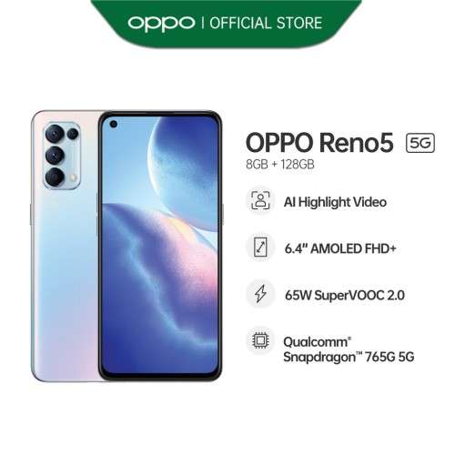 BRAND NEW SEALED!! OPPO RENO5 5G Dual Sim 128GB + WITH ORIGINAL GOOGLE PLAY + ANDROID PHONE