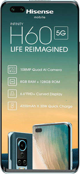 BEST DEAL FOR TODAY BRAND  NEW --- ` 5G ` Hï Sense INFINITY H60 128 GB valued over R9000
