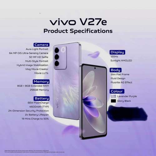 Vivo V27e 256GB Dual SIM Smartphone