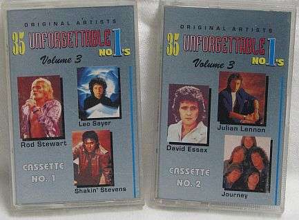 CASSETTE - 35 Unforgettable No 1s Volume 3 Tapes 1 & 2 - (VARIOUS ARTISTS)