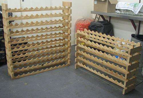 PINE WINE RACK - (Secondhand - needs DIY attention) - Will hold 192 bottles - READ LISTING CAREFULLY