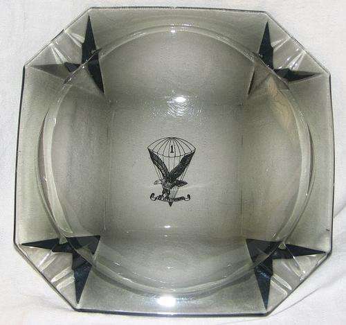 1 Parachute Battalion Glass Ash Tray - Ex Alto Vincimus (We Conquer from Above)