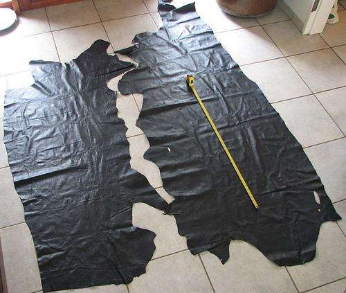 3 X LARGE PIECES OF GENUINE LEATHER HIDE - PLEASE TAKE A LOOK!!!!