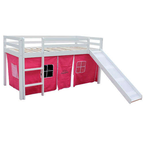 GIRLS BUNK BED WITH LADDER, SLIDE AND UNDER TENT
