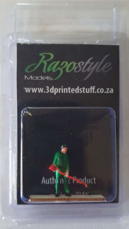 HO Scale Figure - Weedeater Guy