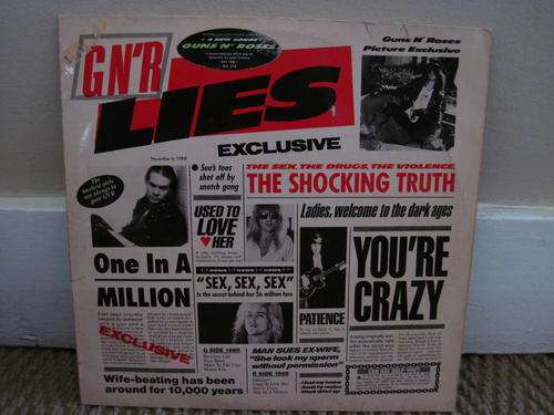 GUNS & ROSES - LIES - GERMANY VG+ / VG- INSERT