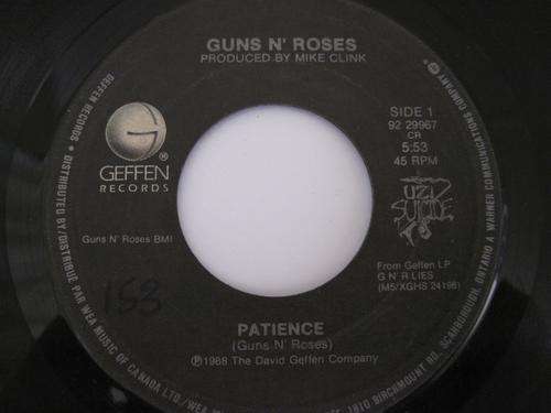 GUNS N ROSES - PATIENCE / ROCKET QUEEN 7" UK VG-