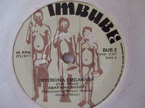 ABAFANA BOSIKO - SIYOBENA EMGABABA - RSA VG+