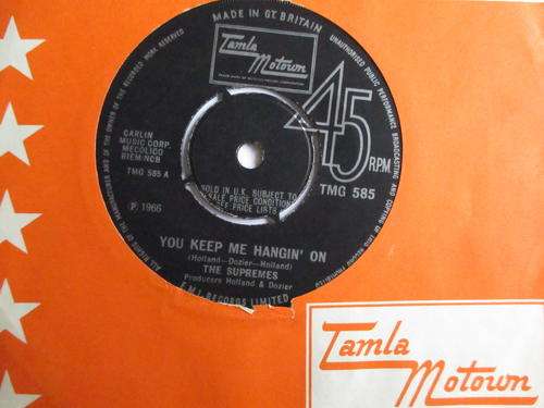 THE SUPREMES - YOU KEEP HANGIN' ON /  REMOVE THE DOUBT 7" - UK VG+ / VG+