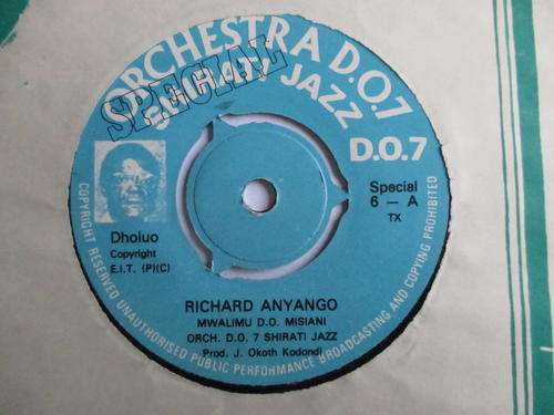 L'ORCH D.O. 7 SHIRATI JAZZ - RICHARD ANYANGO / SISTER MARY LUCY - KENYA VG+ 7"