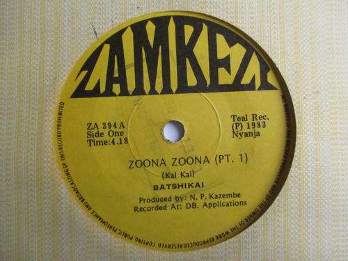 BATSHIKAI - ZOONA ZOONA PT. 1 & 2 - KENYA VG+