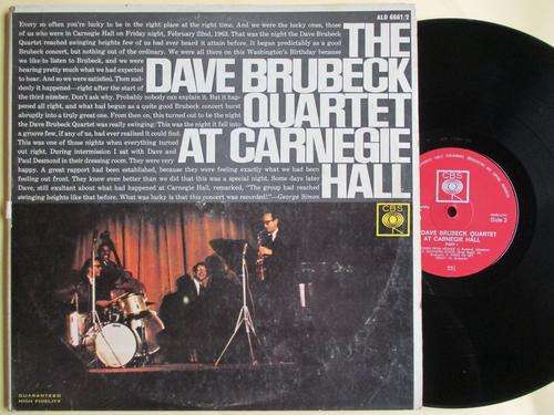 DAVE BRUBECK QUARTET - AT CARNEGIE HALL - RSA VG- / VG+ 2 LP GATEFOLD