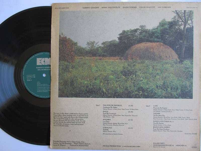 EGBERTO GISMONTI - SOL DO MEIO DIA - GERMANY VG+/VG+ VASCONCELOS TOWNER WALCOTT GARBAREK