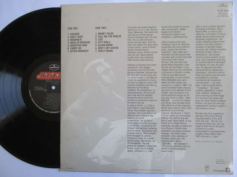 JJ CALE - SPECIAL EDITION - RSA VG+ / VG+ WITH INNER