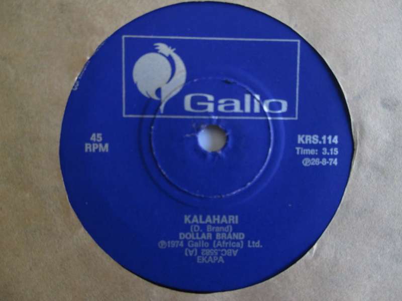 DOLLAR BRAND - KALAHARI (PT. 1 & 2) 7" RSA VG+
