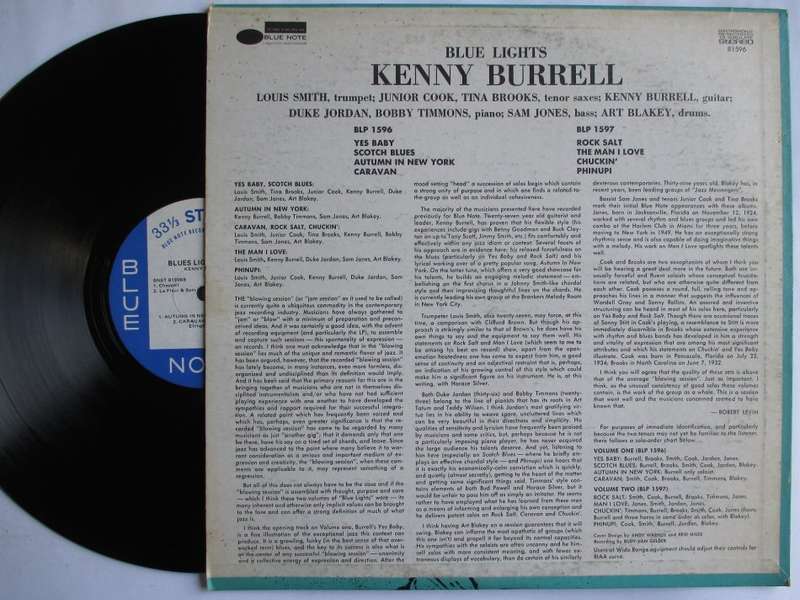 KENNY BURRELL - BLUE LIGHTS - RSA (USA COVER) - VG / VG+