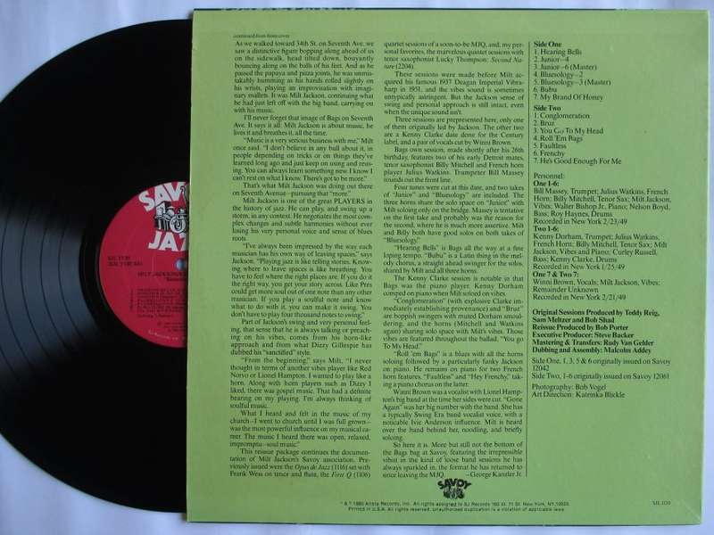 MILT JACKSON / KENNY CLARKE - BLUESOLOGY - USA VG+ / VG+