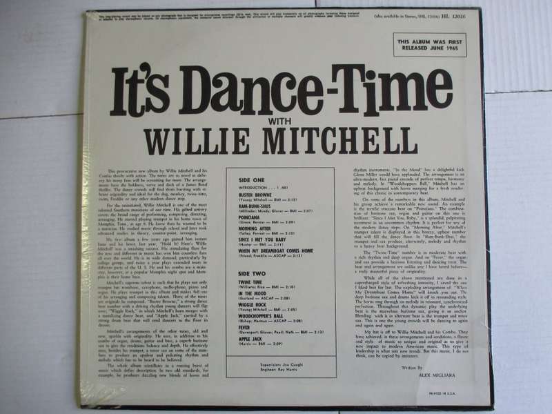WILLIE MITCHELL - IT'S DANCE TIME WITH WILLIE MITCHELL - USA EX / EX SEALED HI RECORDS