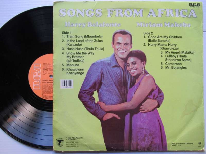 HARRY BELAFONTE & MIRIAM MAKEBA - SONGS FROM AFRICA -RSA - VG- / VG