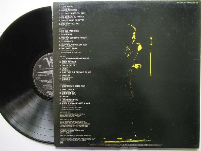 ELLA FITZGERALD - SINGS THE JEROME KERN JOHNNY MERCER - SONGBOOKS - UK - VG / VG+ GATEFOLD 2LP