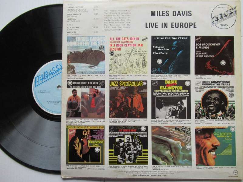 MILES DAVIS - LIVE IN EUROPE - RSA - VG+ / VG