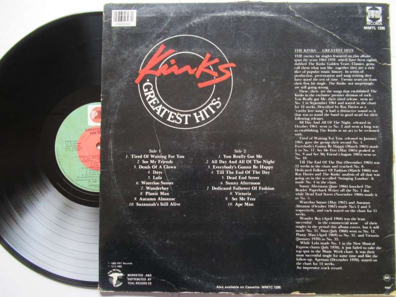THE KINKS - GREATEST HITS - RSA - VG / VG+