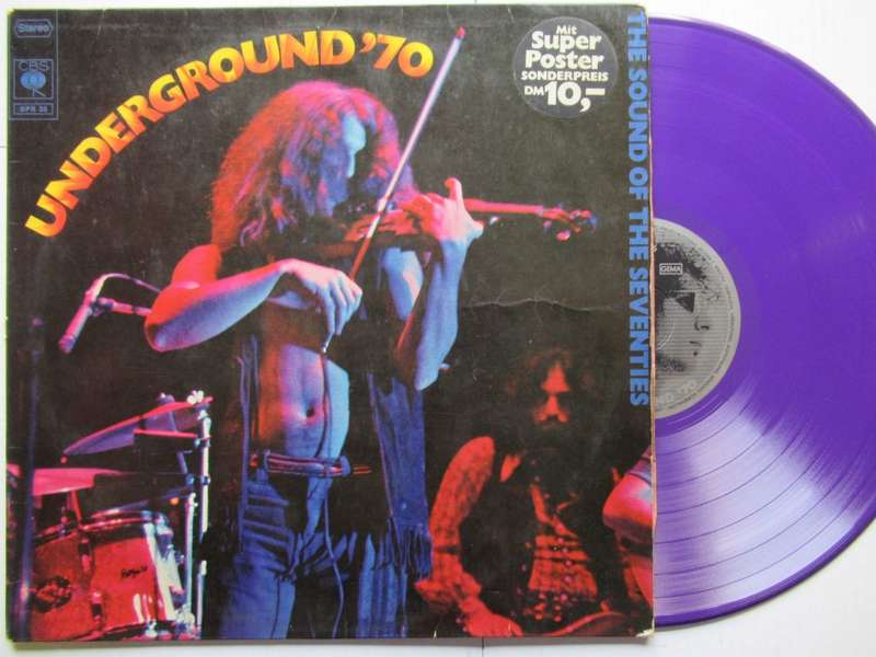 VARIOUS ARTISTS - UNDERGROUND 70 - GERMANY - VG+ / VG PURPLE VINYL