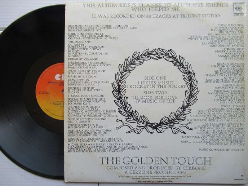 CERRONE IV - THE GOLDEN TOUCH - RSA - VG / VG+ GATEFOLD