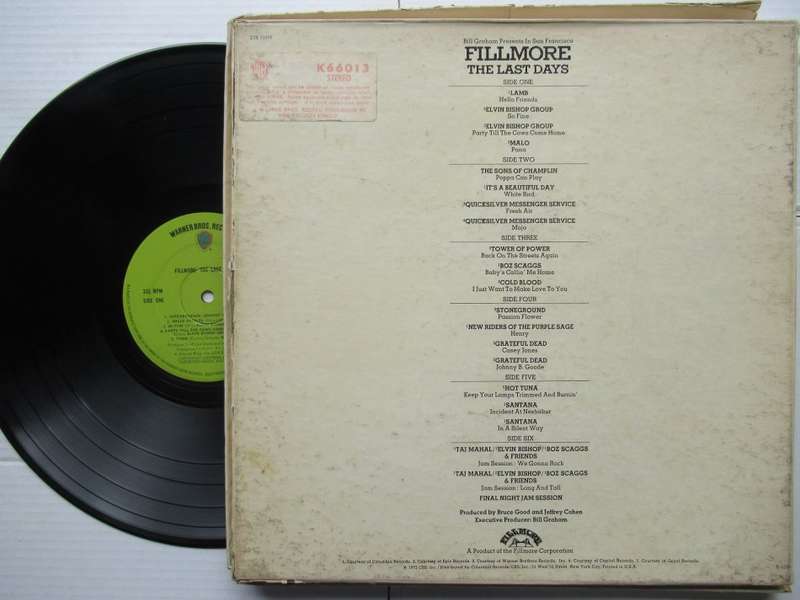 VARIOUS ARTISTS - FILLMORE THE LAST DAYS - UK - VG- / VG+ BOX SET 3LP AND BOOKLET