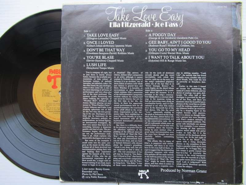 ELLA FITZGERALD & JOE PASS - TAKE LOVE EASY - RSA - VG / VG