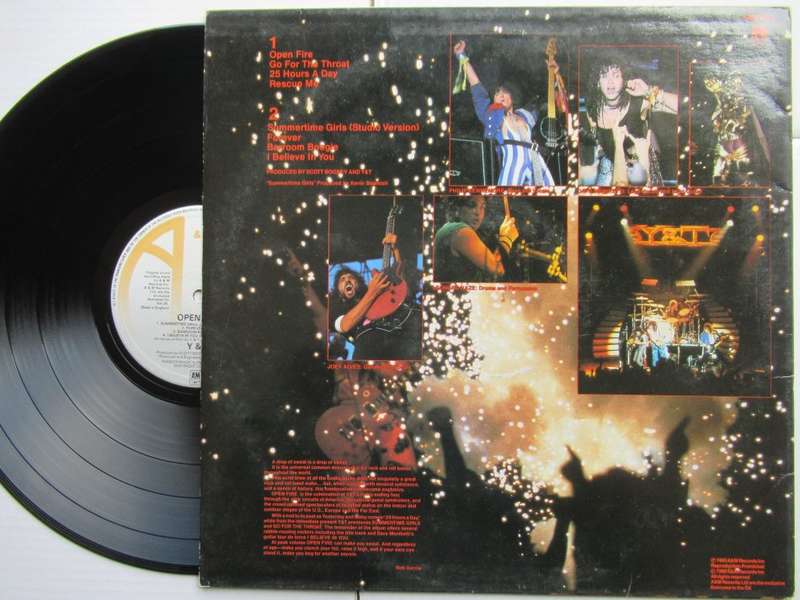 Y&T - OPEN FIRE - UK VG+ /VG+