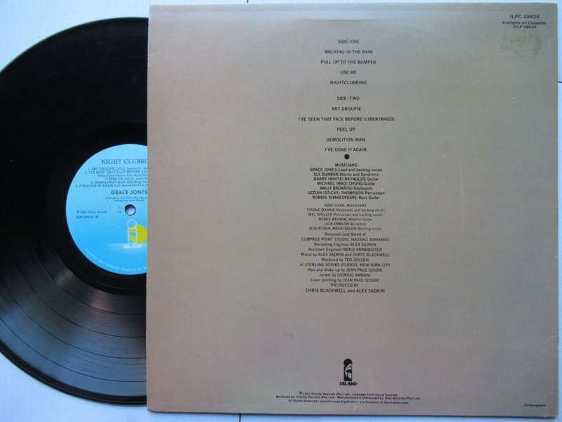 GRACE JONES - NIGHTCLUBBING - RSA VG+/ VG+