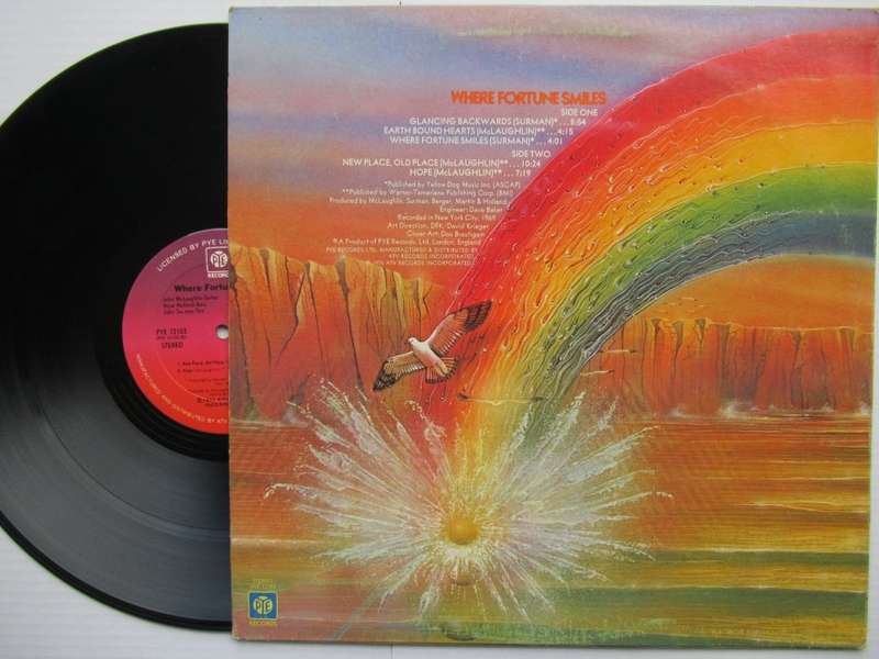 JOHN MCLAUGHLIN DAVE HOLLAND JOHN SURMAN STU MARTIN KARL BERGER - WHERE FORTUNE SMILES -USA VG / VG+
