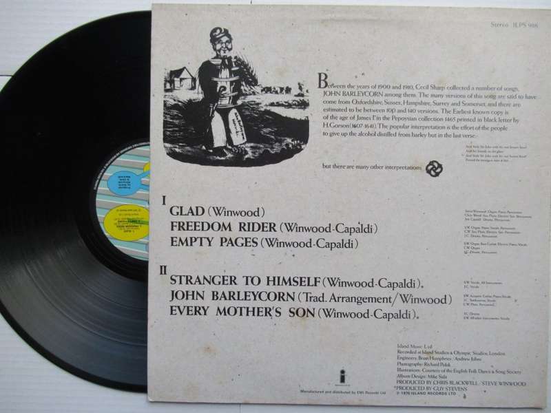 TRAFFIC - JOHN BARLEYCORN  MUST DIE - UK VG /EX