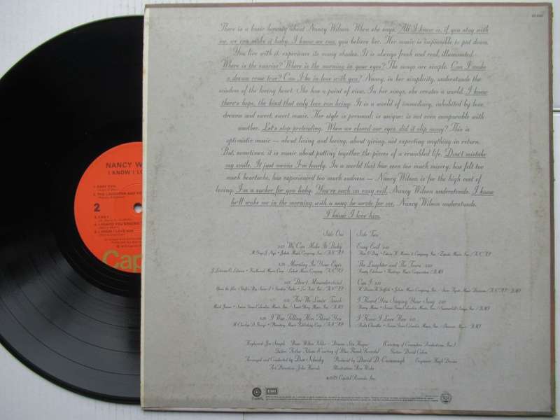 NANCY WILSON - I KNOW I LOVE HIM - USA VG / VG+